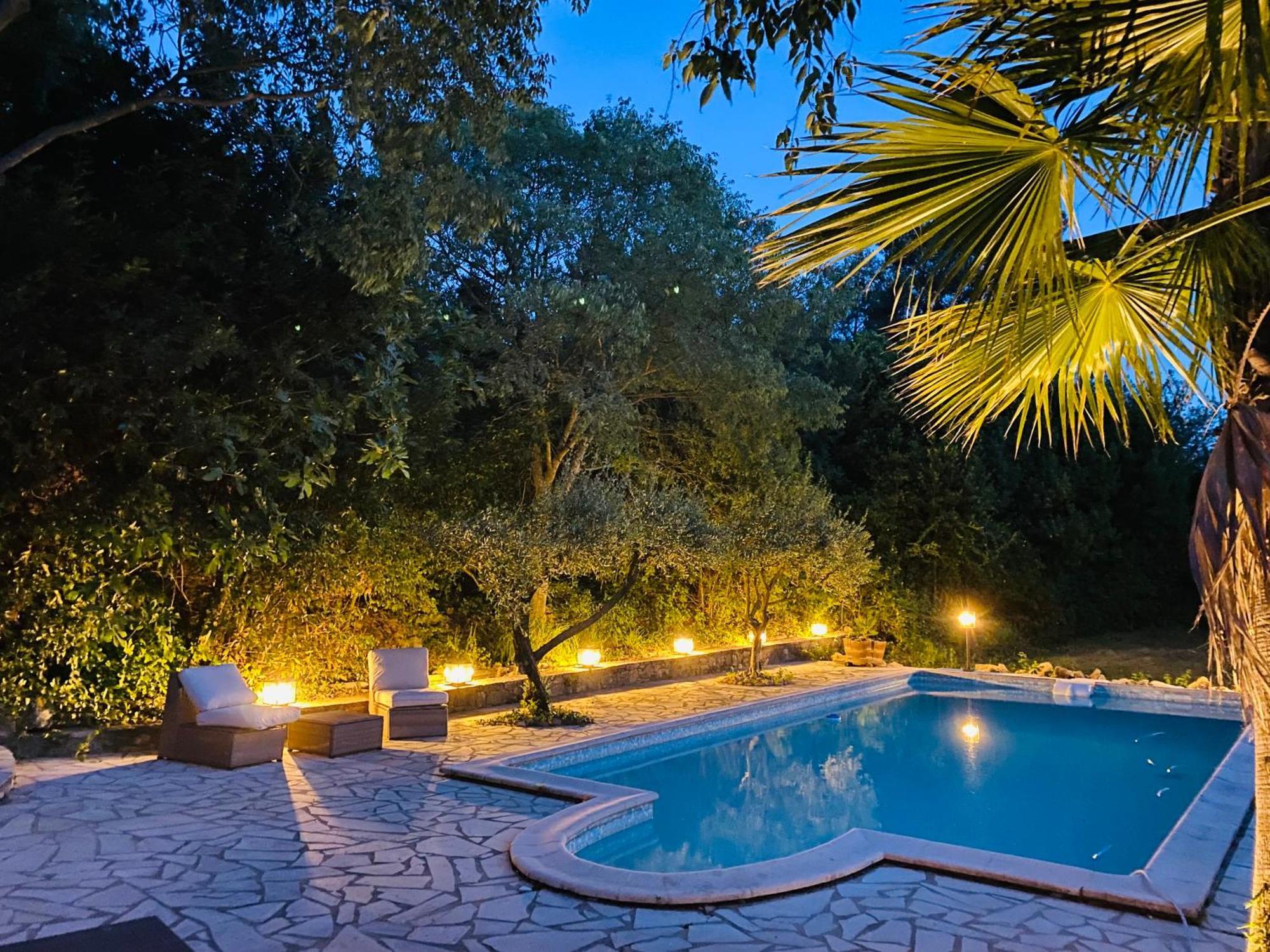 Magnifique Villa Typique Du Sud Avec Piscine Privee Et Jardin Mediterraneen Saint-Vincent-de-Barbeyrargues Exterior foto