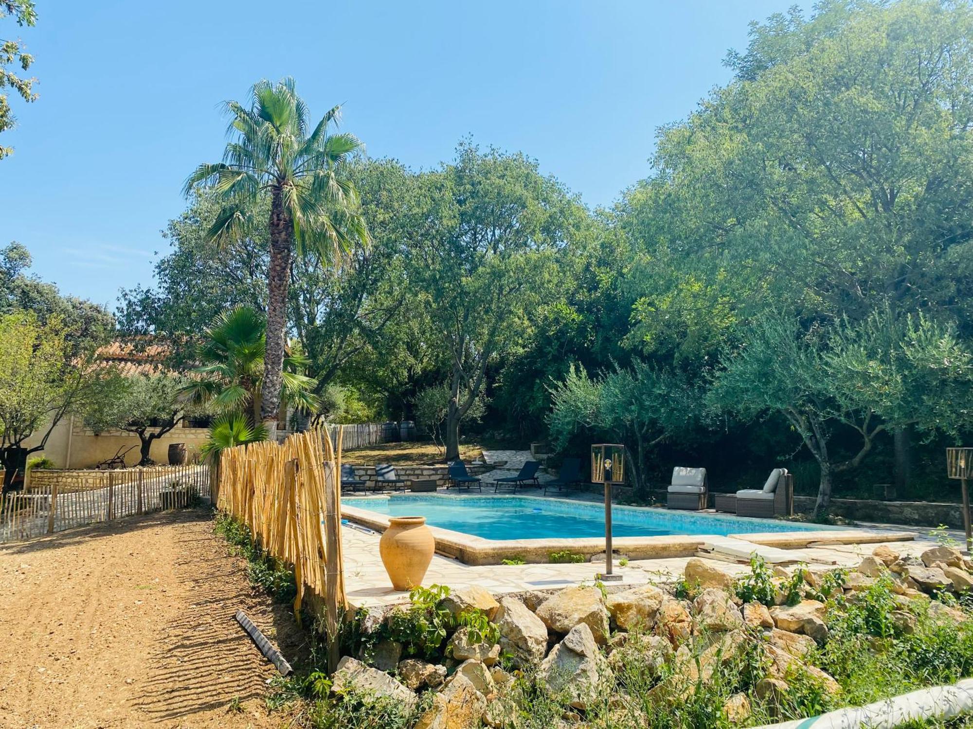 Magnifique Villa Typique Du Sud Avec Piscine Privee Et Jardin Mediterraneen Saint-Vincent-de-Barbeyrargues Exterior foto